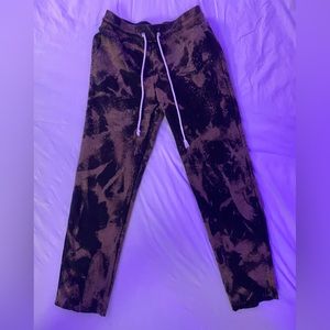 tie dye straight leg sweat pants